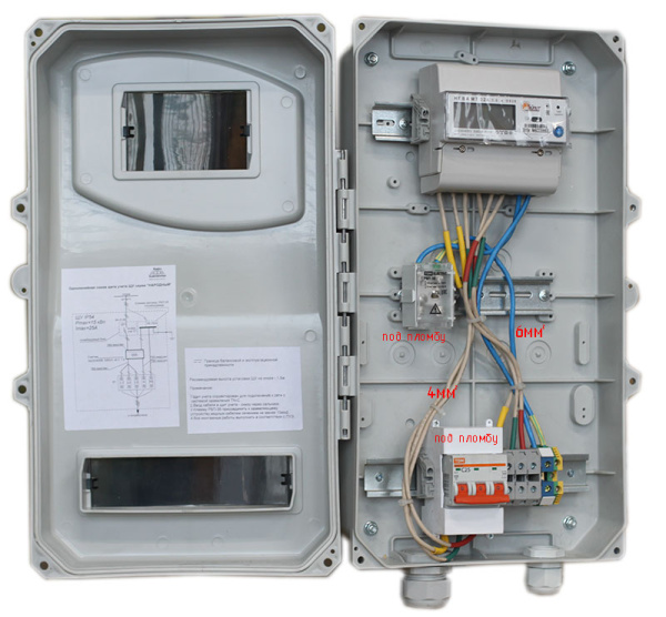 Щит учета 3-х фазный 15 кВт серия "НАРОДНЫЙ"